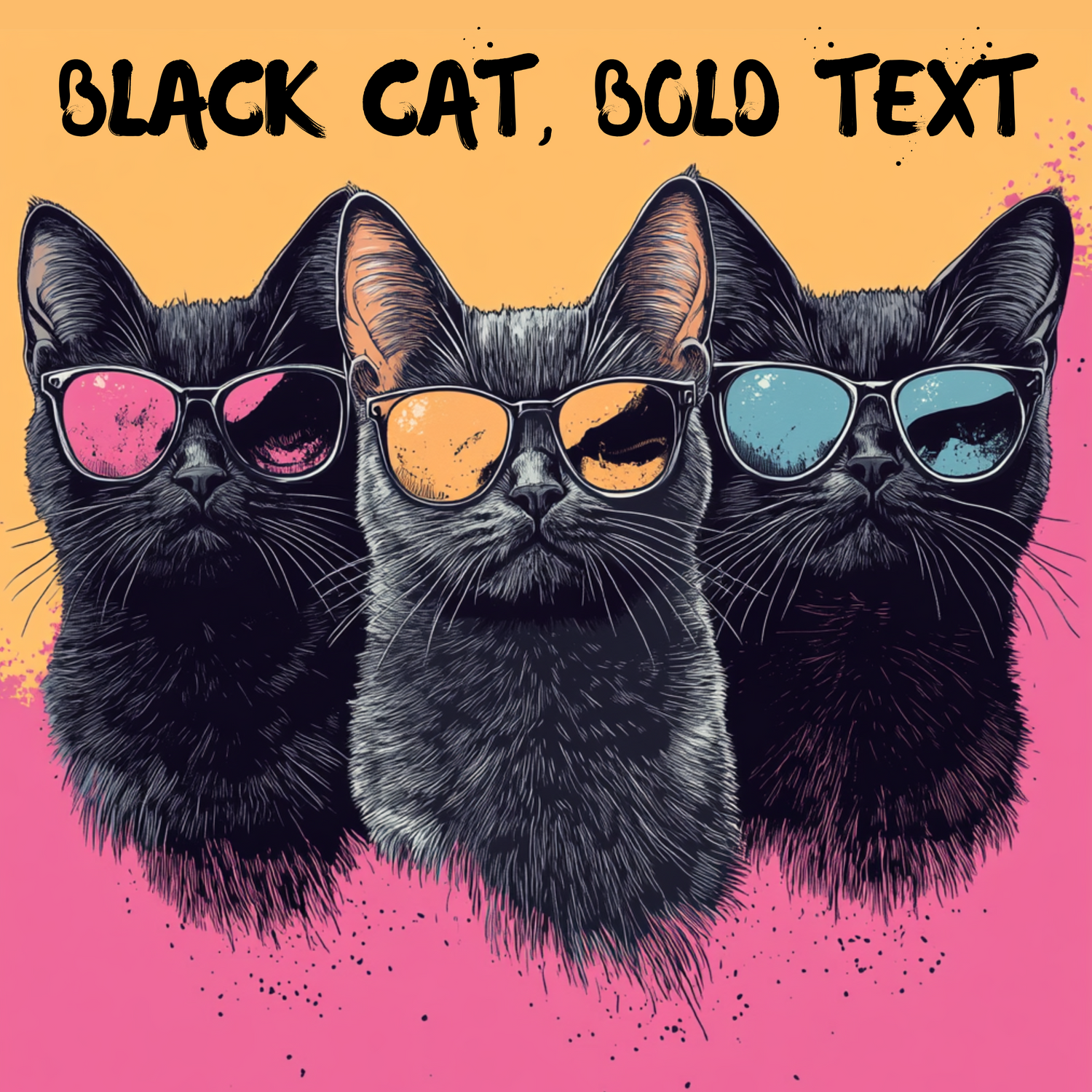 black cat t-shirts