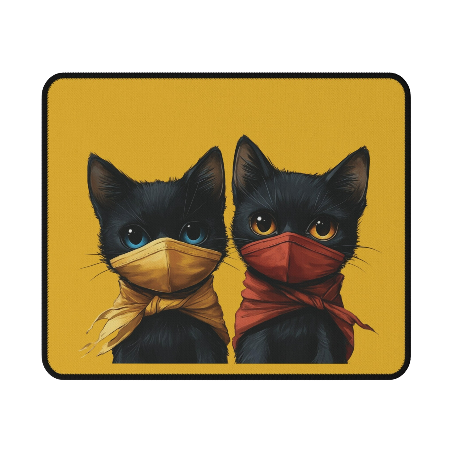 Masked Duo Cat - Cat Gaming Mouse Pad